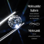 Moissanit Ohrringe 925 Silber rhodiniert ca. 1.49 ct