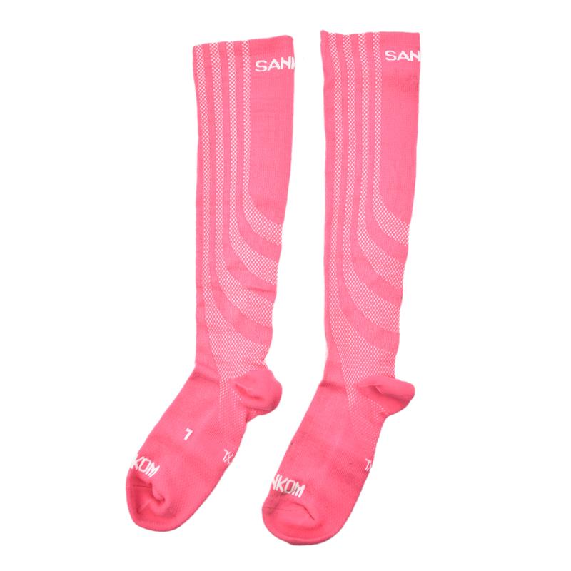 SANKOM Kompressionsstrümpfe, L-XL, Rosa, Größe 41-45