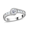 Moissanit Ring, 925 Silber rhodiniert - 0,74 ct.