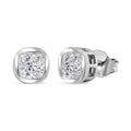 Moissanit Ohrringe 925 Silber rhodiniert ca. 1,18 ct.