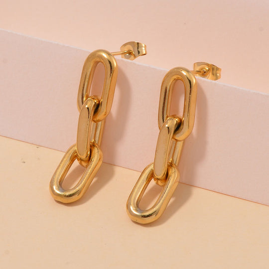 Reiner Edelstahl IP Rosa PlattierungOhrringe ca. 9,00g