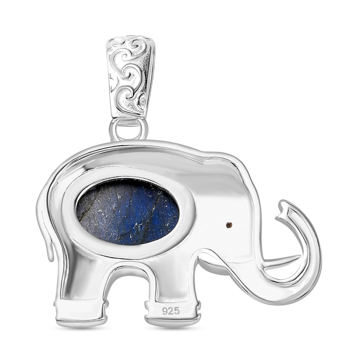 AAA Labradorit, Schwarzer Spinell Anhänger 925 Silber ca. 7.51 ct