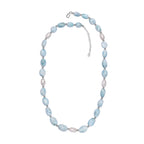 limitierte Auflage - AA Larimar, Perle Halskette ca. 45 cm 925 Silber rhodiniert