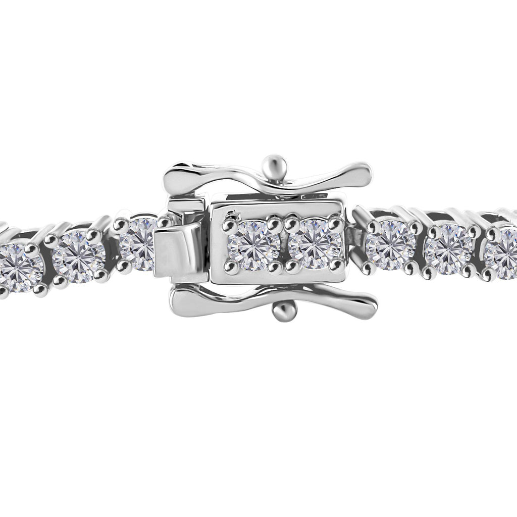 Moissanit Armband ca. 19 cm 925 Silber rhodiniert ca. 4,98 ct.