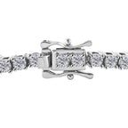 Moissanit Armband ca. 19 cm 925 Silber rhodiniert ca. 4,98 ct.