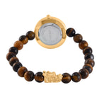 Gelbes Tigerauge Uhren Reiner Edelstahl Bicolor flexibel ca. 50,00 ct.