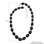 Elite Shungit Halskette ca. 45 cm 925 Silber rhodiniert ca. 175,00 ct.