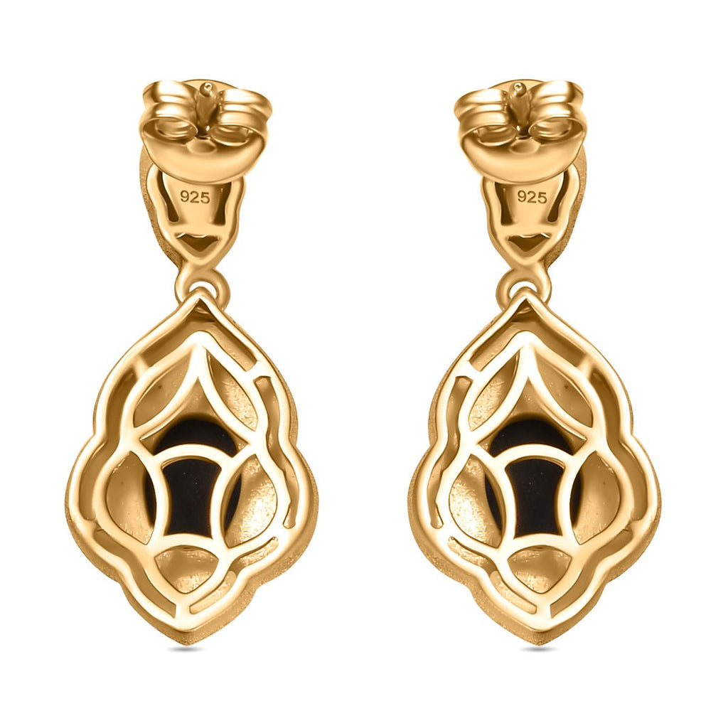 Goldenite Ohrringe 925 Silber 750 Gelbgold Vermeil ca. 1,77 ct.