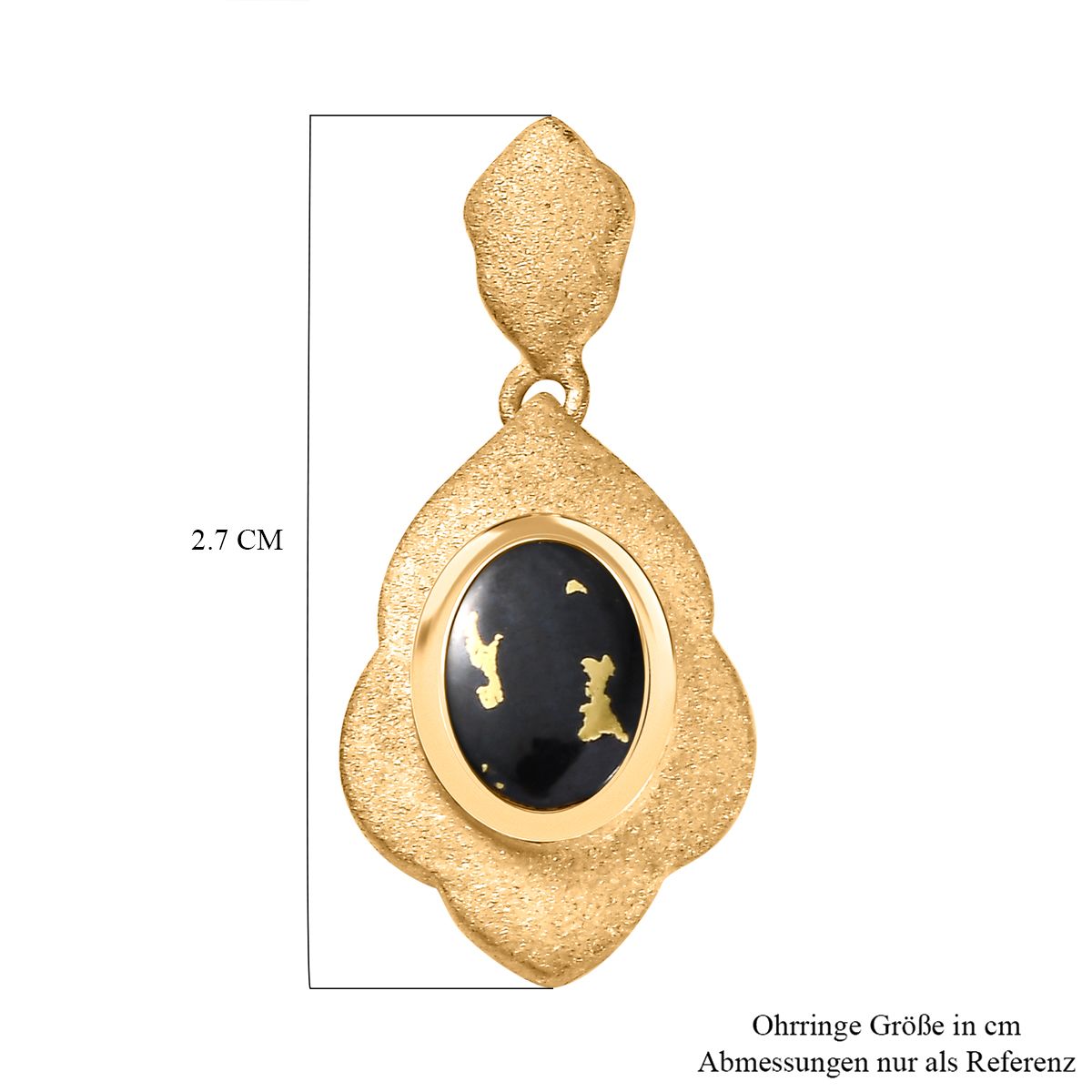Goldenite Ohrringe 925 Silber 750 Gelbgold Vermeil ca. 1,77 ct.
