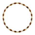 Gelbes Tigerauge, Weißer Kristall Halskette ca. 50 cm Std Gelb