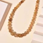 Grüner Kyanit Halskette ca. 45 cm + 5 cm Extender,, 925 Silber Gelbgold Vermeil ca. 323.00 ct