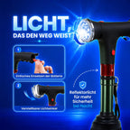 LIVMORE faltbarer Smart Gehstock mit LED Licht und SOS Alarm, Belastbarkeit 113kg, Schwarz