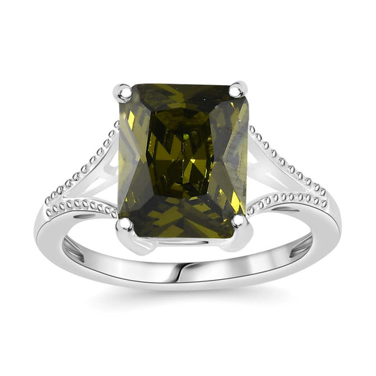 LUSTRO STELLA - Peridot Zirkonia Ring 925 Silber