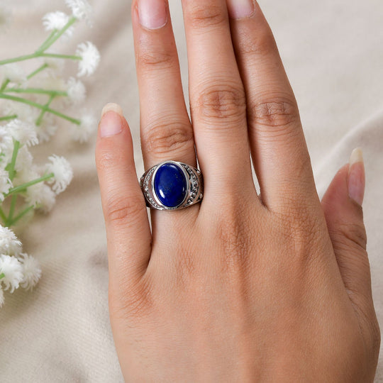 Lapislazuli Ring Edelstahl ca. 7,29 ct