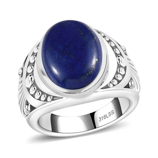 Lapislazuli Ring Edelstahl ca. 7,29 ct