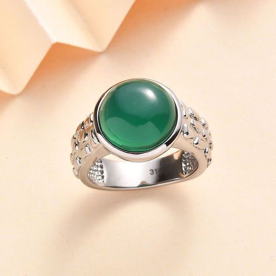 Verde Onyx Ring 316L Edelstahl ca. 7.46 ct