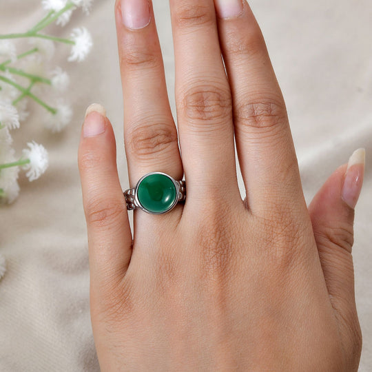 Verde Onyx Ring 316L Edelstahl ca. 7.46 ct