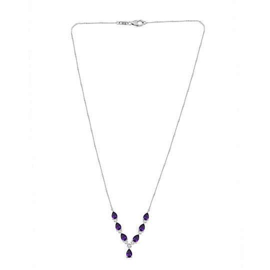 Himmelblaue Topas Halskette, ca. 45 cm 925 Silber ca. 3.39 ct