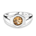 Citrin Ring Messing (Größe 19.00) ca. 1,27 ct