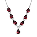 Rote Granat-Halskette,45 cm - 3,64 ct.
