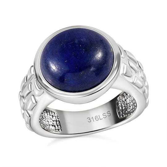 Lapislazuli Ring 316L Edelstahl ca. 8.14 ct