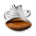 Tigerauge Ring Edelstahl (Größe 16.00) ca. 6,90 ct