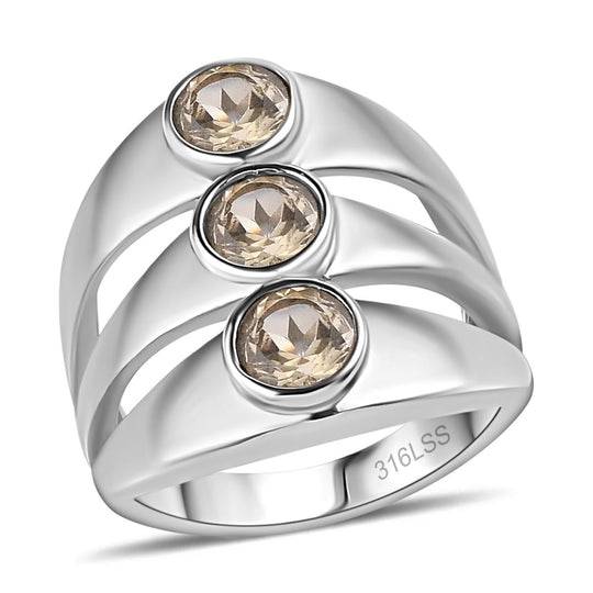 Citrin Ring Edelstahl ca. 1,40 ct