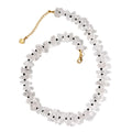 Schwarzer Spinell, Herkimer Diamant Quarz Halskette ca. 45 cm + 5 cm Extender, 925 Silber Gelbgold Vermeil ca. 360.00 ct.