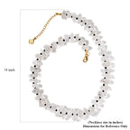 Schwarzer Spinell, Herkimer Diamant Quarz Halskette ca. 45 cm + 5 cm Extender, 925 Silber Gelbgold Vermeil ca. 360.00 ct.