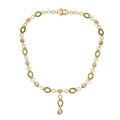 AA Natürlicher, äthiopischer Welo Opal Halskette ca. 45 cm 925 Silber 750 Gelbgold Vermeil ca. 2.73 ct