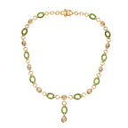 AA Natürlicher, äthiopischer Welo Opal Halskette ca. 45 cm 925 Silber 750 Gelbgold Vermeil ca. 2.73 ct