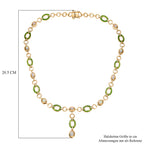AA Natürlicher, äthiopischer Welo Opal Halskette ca. 45 cm 925 Silber 750 Gelbgold Vermeil ca. 2.73 ct