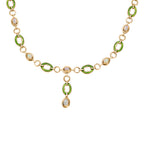 AA Natürlicher, äthiopischer Welo Opal Halskette ca. 45 cm 925 Silber 750 Gelbgold Vermeil ca. 2.73 ct