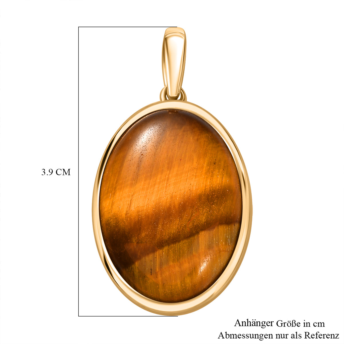 Tigerauge Anhänger, Messing, ca. 19.38 ct