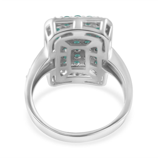 AA Kagem Sambischer Smaragd Ring 925 Silber rhodiniert ca. 2,19 ct