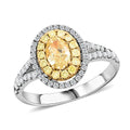 JCK Vegas Exklusive Kollektion - Gelber und weißer Diamant ring aus 750er Gold (Größe 15.50) (10-14 Tagen Lieferzeit) ca. 1.16 ct,