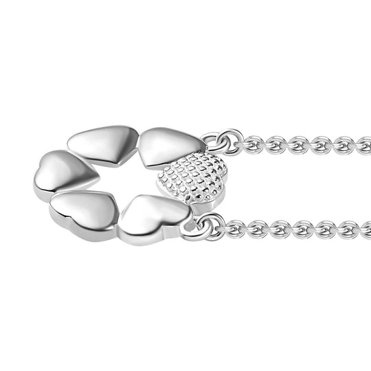 Herzdesign Anhänger 925 Silber mit Reiner Edelstahl kette ca. 45 cm ca. 2,58g