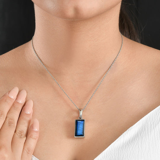 AAA Lapislazuli Anhänger, 316L Edelstahl ca. 11.28 ct
