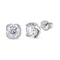 Moissanit Ohrringe, 925 Silber rhodiniert - 1,60 ct.