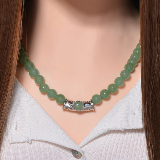 Grüner Aventurin Halskette ca. 45 cm ca. 330.00 ct