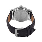 STRADA - Japanisches Uhrwerk, Weißer Kristall schwarzer Uhr, 23.5 cm, Silber