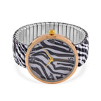 STRADA - Japanisches Uhrwerk, Flexible Uhr, Zebra Muster