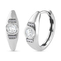 Moissanit Ohrringe 925 Silber rhodiniert ca. 0,77 ct.