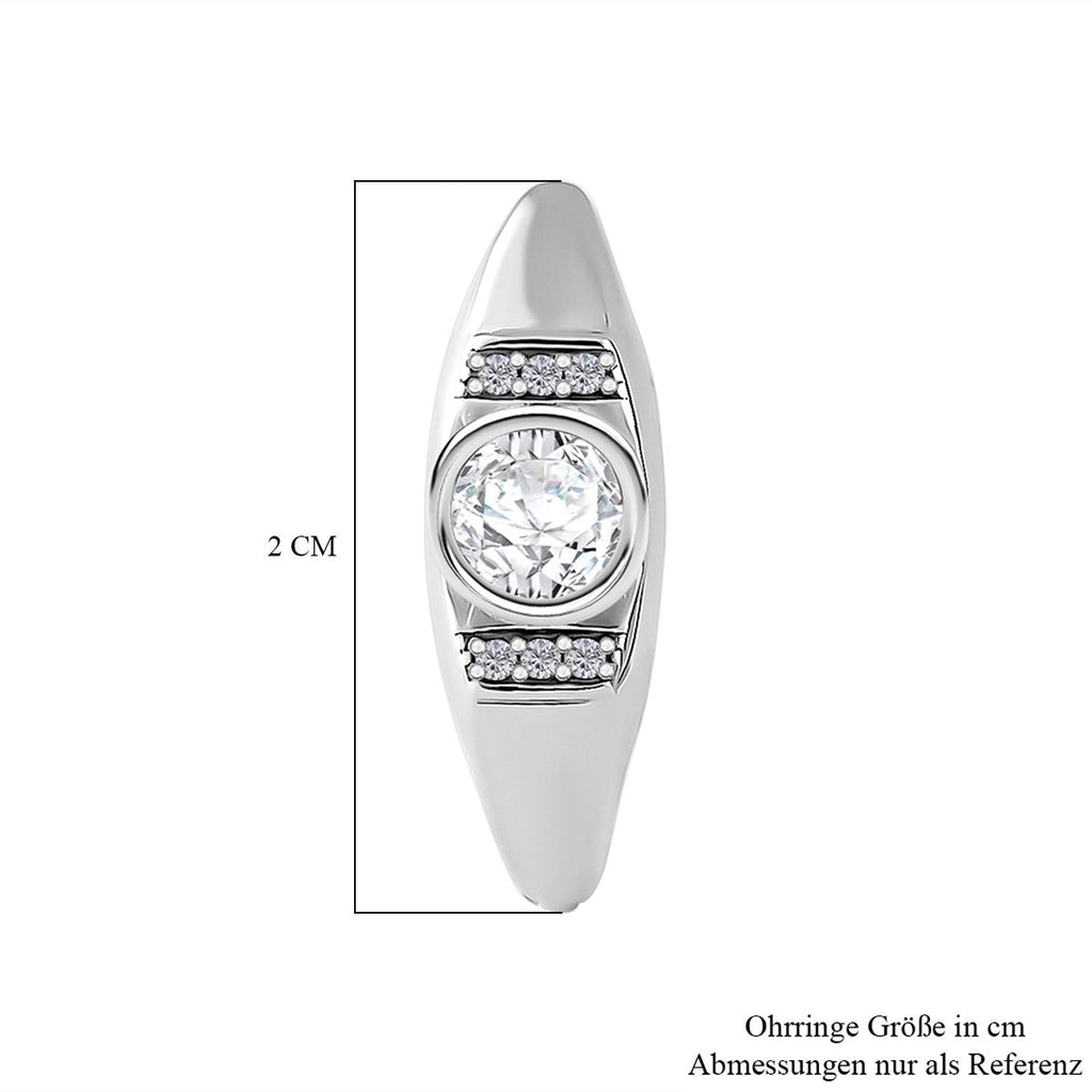 Moissanit Ohrringe 925 Silber rhodiniert ca. 0,77 ct.