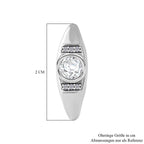 Moissanit Ohrringe 925 Silber rhodiniert ca. 0,77 ct.
