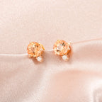AAA Kaiserlicher Topas, Weißer Diamant AGI zertifiziert Ohrringe 417 Gold ca. 1.20 ct