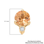 AAA Kaiserlicher Topas, Weißer Diamant AGI zertifiziert Ohrringe 417 Gold ca. 1.20 ct