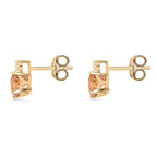 AAA Kaiserlicher Topas, Weißer Diamant AGI zertifiziert Ohrringe 417 Gold ca. 1.59 ct