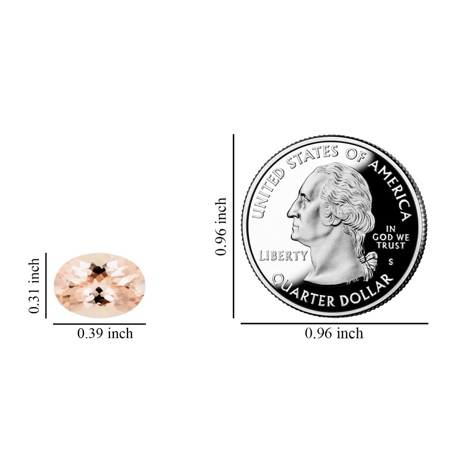 Morganite Oval 10x8 Faceted Cut 4A 2.20 Ct