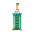 Smaragd Quarz Triplett und Zirkon Anhänger - 4,88 ct.